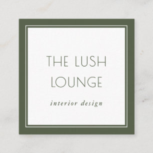 Visita Cuadrada Tarjeta de presentación minimalista elegante con b