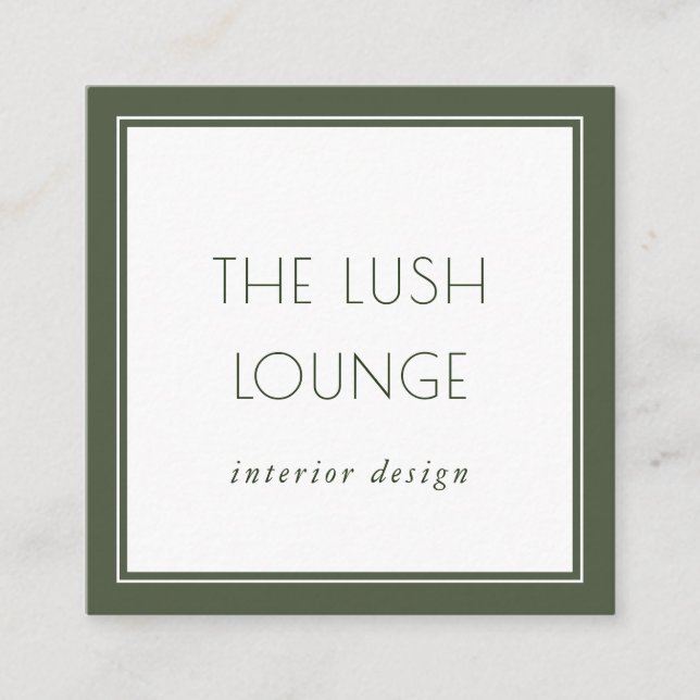 Visita Cuadrada Tarjeta de presentación minimalista elegante con b (Anverso)