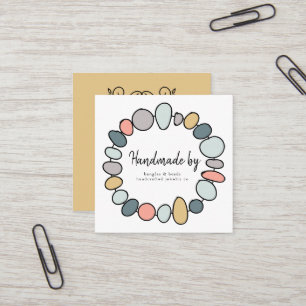 Visita Cuadrada Tarjeta de presentación moderna de joyería artesan