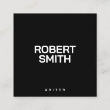 Tarjeta de presentación moderna en blanco y negro