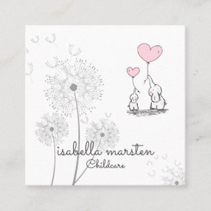 Visita Cuadrada Tarjeta de presentación para cuidado infantil capr