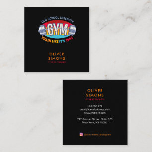Visita Cuadrada Tarjeta de presentación para entrenador de fitness