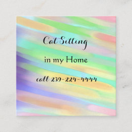 Visita Cuadrada Tarjeta de presentación para gato
