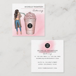 Visita Cuadrada Tarjeta de presentación para la restauración temát