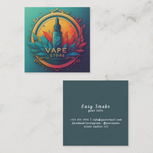 Visita Cuadrada Tarjeta de presentación para la tienda de Vape con