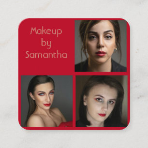 Visita Cuadrada Tarjeta de presentación para maquilladora