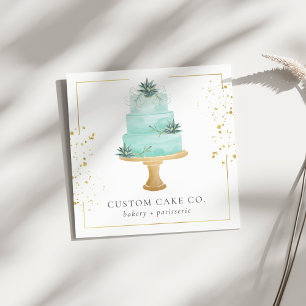 Visita Cuadrada Tarjeta de presentación para pasteles personalizad