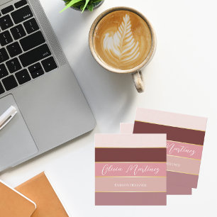 Visita Cuadrada Tarjeta de Presentación Personalizada con Franjas 