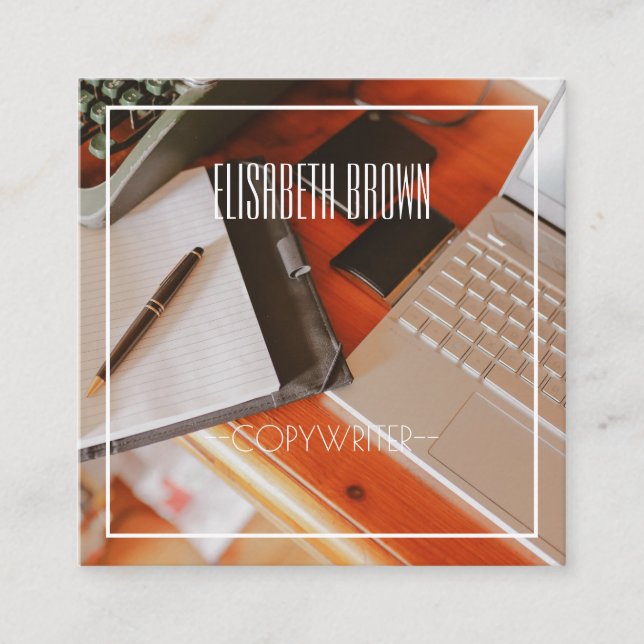 Visita Cuadrada Tarjeta de presentación personalizada de la máquin (Anverso)