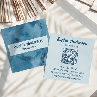 Visita Cuadrada Tarjeta de presentación profesional de código QR d