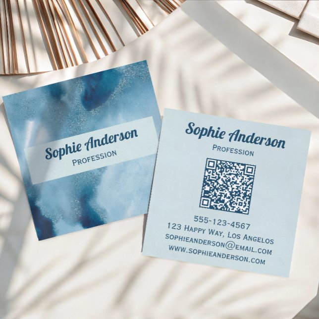Visita Cuadrada Tarjeta de presentación profesional de código QR d (Subido por el creador)