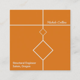 Visita Cuadrada Tarjeta de presentación Professional Elegance Squa