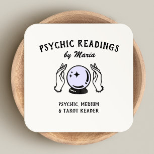 Visita Cuadrada Tarjeta de presentación Psychic Medium Crystal Bal