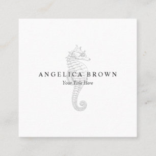 Visita Cuadrada Tarjeta de presentación Seahorse