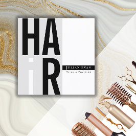 Visita Cuadrada Tarjeta de presentación simple para peluquero en b