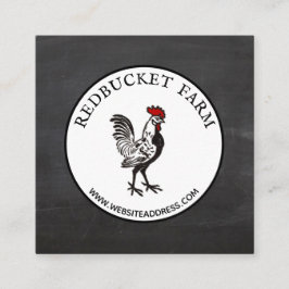 Visita Cuadrada Tarjeta de presentación Vintage Rooster Emblem Cou