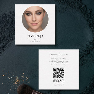 Visita Cuadrada Tarjeta de redes sociales de código QR MUA de foto