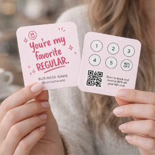 Visita Cuadrada Tarjeta de Referencia de Belleza para Recomendar a