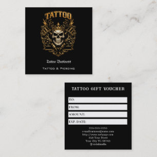 Visita Cuadrada Tarjeta de regalo de tatuaje