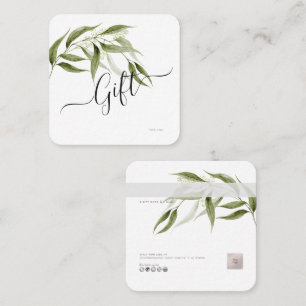 Visita Cuadrada Tarjeta de regalo electrónica minimalista de eucal