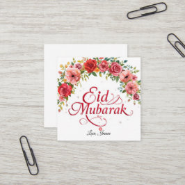 Visita Cuadrada Tarjeta de regalo personalizada de Eid Mubarak