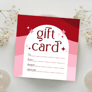 Visita Cuadrada Tarjeta de regalo Retro Pink Beauty Salon Spa con
