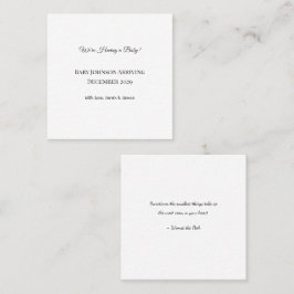 Visita Cuadrada Tarjeta de revelación de bebé personalizado