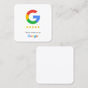 Visita Cuadrada Tarjeta de revisión Google sin contacto