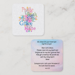 Visita Cuadrada Tarjeta de tracto de gospel