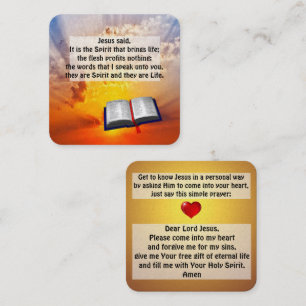 Visita Cuadrada Tarjeta de tracto de gospel