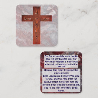 Visita Cuadrada Tarjeta de tracto de gospel