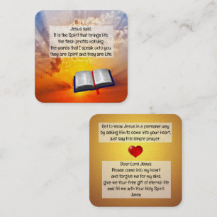 Visita Cuadrada Tarjeta de tracto de gospel