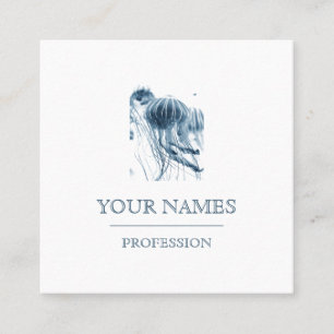 VISITA CUADRADA TARJETA DE VISITA: JELLYFISH