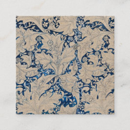 VISITA CUADRADA TARJETA DE VISITA: WILLIAM MORRIS : WALLFLOWER
