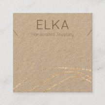 Tarjeta de visualización de collar cuadrado de pun