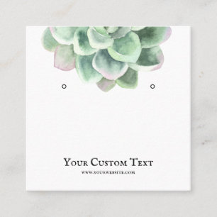 Visita Cuadrada Tarjeta de visualización de joyas de conejo ・ Flor