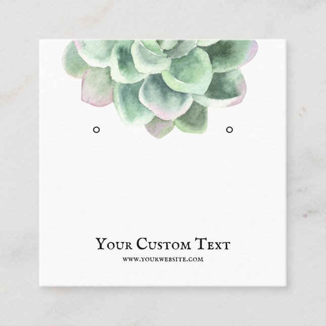 Visita Cuadrada Tarjeta de visualización de joyas de conejo ・ Flor (Anverso)