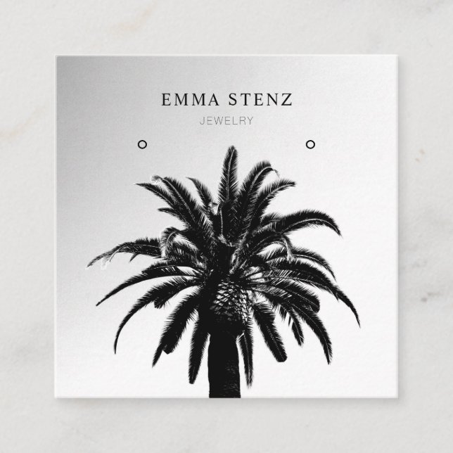 Visita Cuadrada Tarjeta de visualización de joyas de giro ・ Palma  (Anverso)