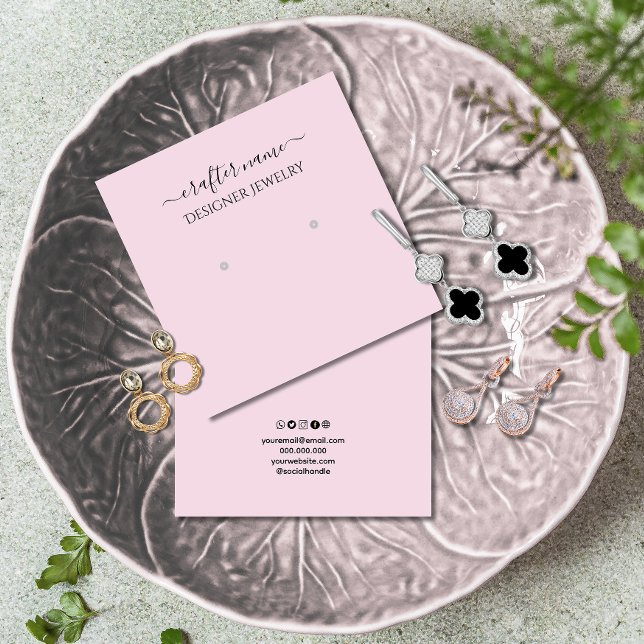 Visita Cuadrada Tarjeta de visualización de joyas Rubor Pink Class (Subido por el creador)