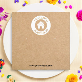 Visita Cuadrada Tarjeta de visualización de joyería de papel Kraft