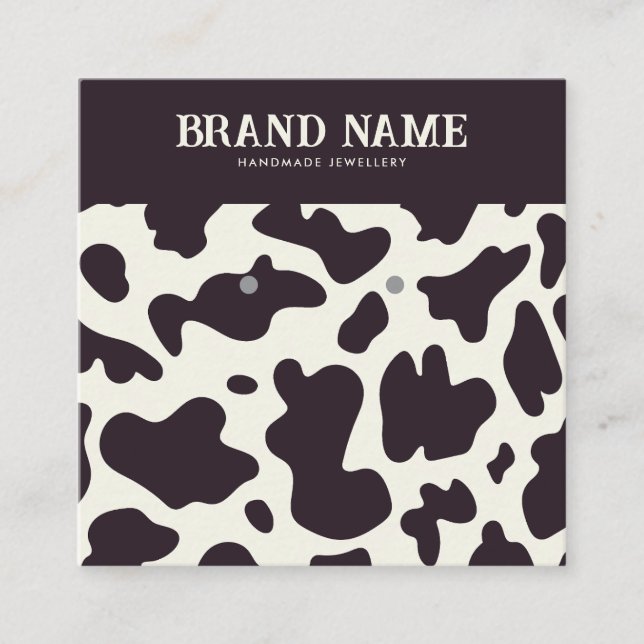 Visita Cuadrada Tarjeta de visualización de la barcaza Boho (Anverso)