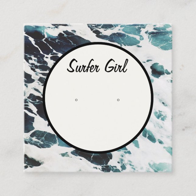 Visita Cuadrada Tarjeta de visualización de la inclinación costera (Anverso)