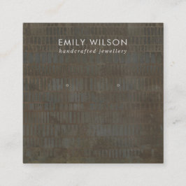 VISITA CUADRADA TARJETA DE VISUALIZACIÓN DE LA LÍNEA GRIS RÚSTICA 