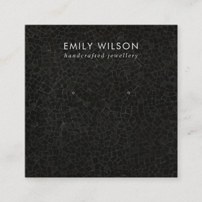 VISITA CUADRADA TARJETA DE VISUALIZACIÓN DE LA TEXTURA MOSAICA NEG (Anverso)