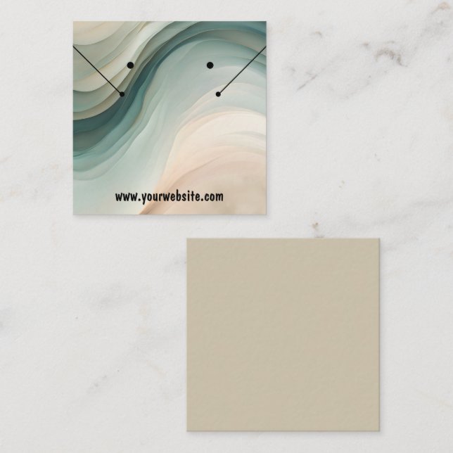 Visita Cuadrada Tarjeta de visualización de onzas de tierra (Anverso / Reverso)