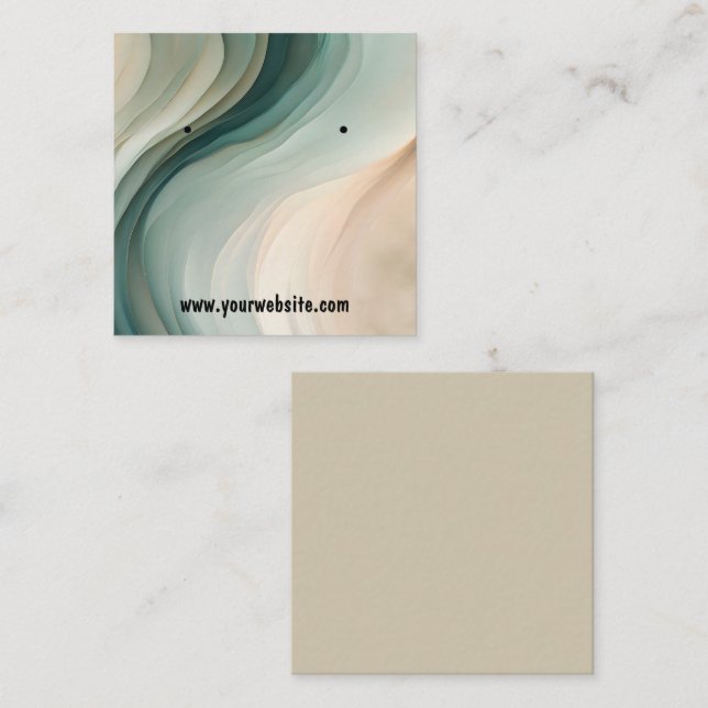 Visita Cuadrada Tarjeta de visualización de onzas de tierra (Anverso / Reverso)