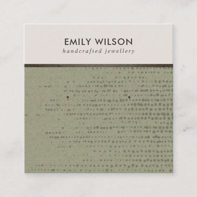 VISITA CUADRADA TARJETA DE VISUALIZACIÓN DE PUNTOS BLANCOS DE GRÁF (Anverso)