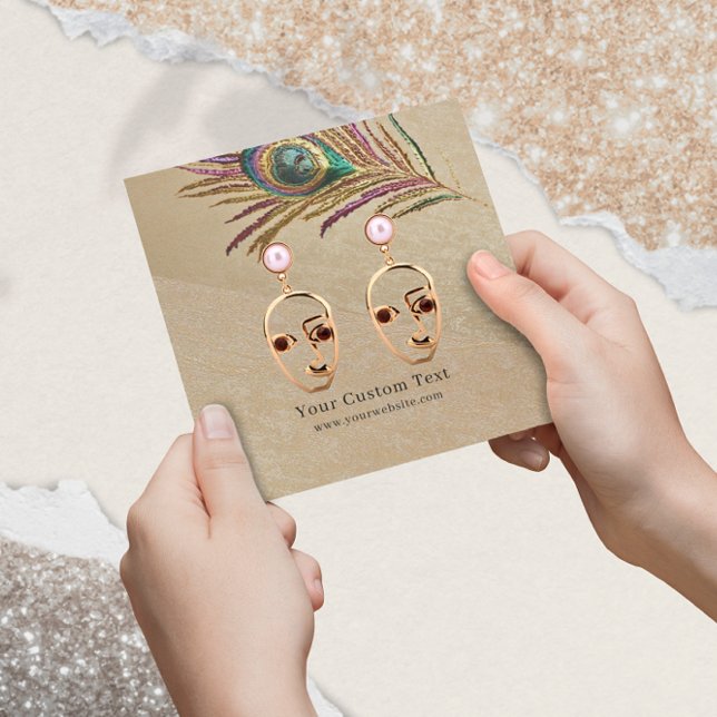 Visita Cuadrada Tarjeta de visualización de reposo ・ Pluma de pavo (Subido por el creador)