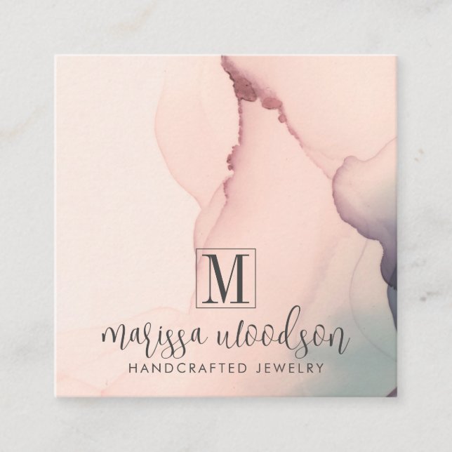 Visita Cuadrada Tarjeta de visualización del Diseñador de joyas ro (Anverso)