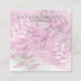 Visita Cuadrada Tarjeta de visualización floral moderna de Earring